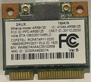 Atheros AR5B125 WiFi Wireless 802.11/b/g/n Network Card Mini PCI Express PCIe AU