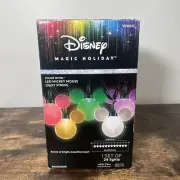 Disney Magic Holiday Mickey Mouse Rainbow Color Whirl LED String Lights Gemmy