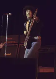 Phil Lynott During Thin Lizzy Plays The Omni Coliseum 1977 Old Photo 2