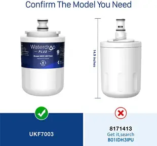 [2入裝] Waterdrop Plus WDP-F14 冰箱濾芯 NSF認證濾心 相容 Maytag UKF7003 EDR7D2