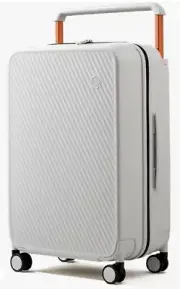 Mixi Luggage Lightweight 24” Wide Handle Hardshell Spinner Wheels Smoke White