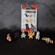 Bandai Nanoblock Godzilla Complete Set of 6 Minis MiniNano Building Block Set B