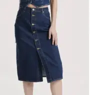 Rolla’s NWT Melrose Skirt Stone Organic In Blue Sz.26 Coastal Cowgirl Boho