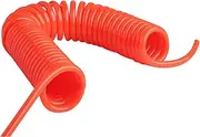 Coiled Extension Cord, Landline Cable Cord Coiled Mains Flex, 5mm x 8mm Polyurethane Spiral Tube Spring Hose Air Pump Air Compressor Hose Spring Tube(9 Meters)