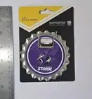 Melbourne Storm NRL - Metal Bottle Opener, 3 in 1 (+Coaster, Fridge Magnet)