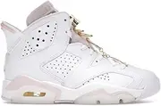 [Nike] Women's Jordan 6 Retro Gold Hoops White/Metallic Gold (DH9696 100)