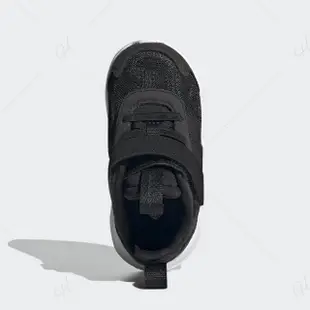 【adidas 愛迪達】慢跑鞋 男童 女童 大童 運動鞋 緩震 魔鬼氈 OZELLE EL I 黑 GY7115