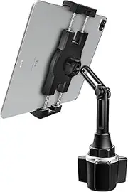 woleyi Universal Cup Holder Tablet Mount for Car Vehicle, Truck, Treadmill, Wheelchair, Golf Cart, Boat and More Cupholder for iPad Pro/Air/Mini, Galaxy Tabs, iPhone, All 4-13" Smartphones and Tablets