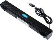 ZGUZMCMK Compact USB Speaker System with Deep Bass for Computers and Laptops, Black