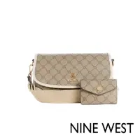 在飛比找PChome24h購物優惠-NINE WEST BRICE信封斜背包-LOGO白(137