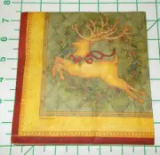 Two Decorative Luncheon Napkins for Decoupage "Holly Deer"