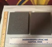 2 Small Foam Square Blocks Lot Charcoal