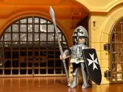 Playmobil Knights Templars Crusades Custom Made - Hospitaller Heavy Spear Knight