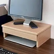 Yamazen DTS-H4025(NA) Telework Monitor Stand, Drawer (A4 Clear File Compatible), Computer Stand, Display Stand, Desktop Stand, Width 15.7 x Depth 10.2 x Height 5.3 inches (40 x 26 x 13.5 cm), Finished