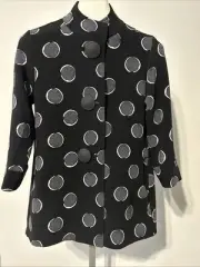 Cute Ladies MiRELLE Black Dotted Dressy Work Blazer Size Small. NWT