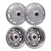 16" Dual Wheel Simulator Hubcaps for Ford Transit 2015-2025 Chrome Silver Gloss