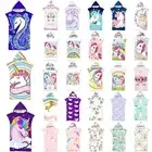 Adult Unicorn Changing Robe Towel Beach Bath Hooded Quick Dry Poncho Bathrobe