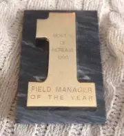 Snap On Tools Collectable 24K GOLD PLATED FldManager Award LIMITED ANTIQUE RARE$