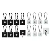 Multipurpose 8Piece Awning Tent Hook Set for Campers 5/6mm and 7/8mm Guide Rails