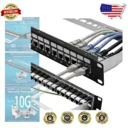Toolless 24 Port Cat6A STP Patch Panel - Effortless 10G Networking Solution