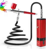 Kit de aerógrafo con compresor, mini aerógrafo de mano de 32 PSI
