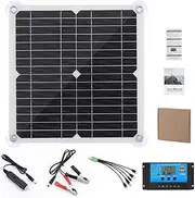 Solar Panel Kit Solar Charger Reusable Portable Flexible Sun Power Solar Panel Charger 12V Car Battery Charge Panel with Controller 2 USB Output 200W Max for Camping Car Boat RV
