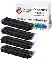 a Set BCMY Compatible Toner Cartridge Replacement for HP 124A Q6000A Q6001A Q6002A Q6003A (2,500/2,000 (B/CMY) pages) for HP Color LaserJet 1600 2600n 2605 2605dn 2605dtn CM1015 MFP CM1017 MFP