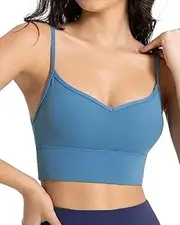 Womens Sweatheart Light Support Sports Bra Yoga Bra