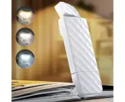USB Rechargeable Book Light, Clip-on LED Reading Light, 3 Amber Colors & 5 Brightness, Perfect Gifts Stocking Stuffers for Book Lovers,Kids-White
