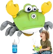 Bubble Machine for Kids | Colorful Dancing Crab Blower - Lightweight Smart Moving Crab Bubble Blower with Light and Music for Gathering Fun