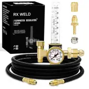 Argon Regulator Flow Meter Gas Regulator Gauge for Mig Tig Weld with Gas Hose...