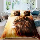 Bedding Set King 240X220 Cm Animal Lion - For Single Double King Size Bed, 3D