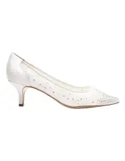 [Alan Pinkus] Spritz Ivory Satin Pump