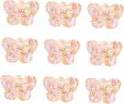 [IWOWHERO] 10Pcs Resin Butterflies Charms for Jewelry Making DIY Craft Decor Hairpin Charm Phone Case DIY Accessory Brand