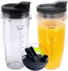 Replacement 24Oz Blender Cup with Sip & Seal Lid for Nutri Ninja BL450 BL456 BL4