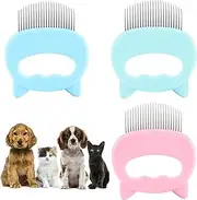 3pcs Cat Comb,Pet Short Hair Removal,Shedding Matted Fur Remover,Massage Undercoat Rake Dematting Tool,Hair Removal Massaging Cat Comb,for Dog Puppy Rabbit Bunny