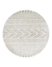[Rug Culture] Mirage Adani Modern Tribal Design Round Rug in Grey