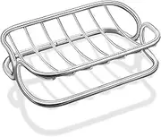 Stainless Steel Bar Soap Dish Self Draining Soap Sponge Holder Rust Proof Metal Soap Holder Shelf Tray for Shower Bathroom Kitchen Sink
