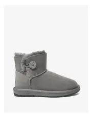 [UGG Australian Shepherd] Mini Button SheepSkin Boots in Grey