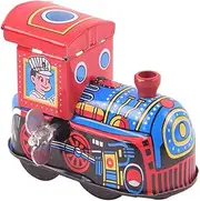 Vintage Tinplate Wind Up Train for Antique Mechanical Easy to Operate Promotes Coordination and Imagination Battery Fun