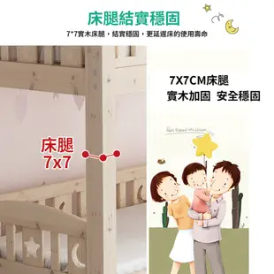 【HABABY】升級版(上漆) 上下舖床型 階梯可拆式款 135床型 (上漆) (10折)