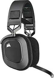 CORSAIR HS80 RGB Over Ear Wireless Multiplatform Gaming Headset – Dolby Atmos – Omni-Directional Microphone – iCUE Compatible – PC, Mac, PS5, PS4 – Carbon