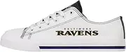 FOCO NFL Mens Low Top White Canvas Shoes