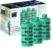 Philips GoZero Adventure Filter for Fresh Water Sources, Used in Philips Active Bottles for Hiking, Backpacking and Travel, 3-Pack, AWP295/79