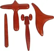 Gua Sha Tool for Home Use 4pc Wooden Massage Stick Set Spa Beauty Tool