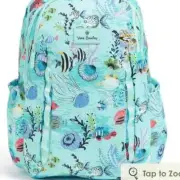 Vera Bradley LU Sporty Backpack Antilles Treasure Travel Work School