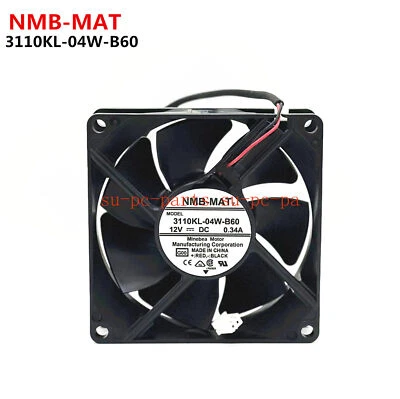 NMB 3110KL-04W-B60 12V 0.34A 8025 8CM Large Air Volume Computer Cooling Fan
