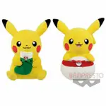 BANPRESTO 景品SEGA精靈寶可夢POKEMON 皮卡丘 大型聖誕節絨毛玩偶 一套2款