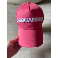 在飛比找蝦皮購物優惠-DSQUARED2 粉紅色刺繡 LOGO 老帽 帽子