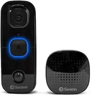 Swann Camera Wi-Fi Buddy Security Camera-1080p HD Video Doorbell,Two-Way Audio,Motion Detection,Night Vision,Cloud Storage -Compact & Versatile Home Surveillance Solution for Indoor & Outdoor Use
